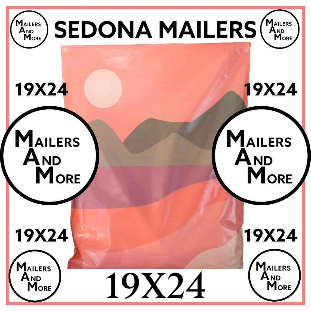 10 19X24 Poly Mailers, Sedona Print Holds Shoes, Jackets, Bulky Items, Blankets - Picture 6 of 6